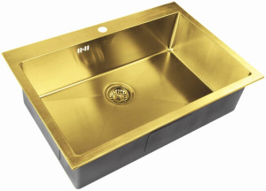Мойка кухонная ZorG Inox R SZR-7551 BRONZE из нержавеющей стали, бронза