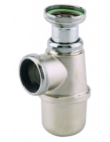 367200 008 00  Сифон для мойки, регулируемый от 50 до 100 мм, выход D 40 мм, качество NF, матовый никель Valentin Матовый Никель  - Вид №1