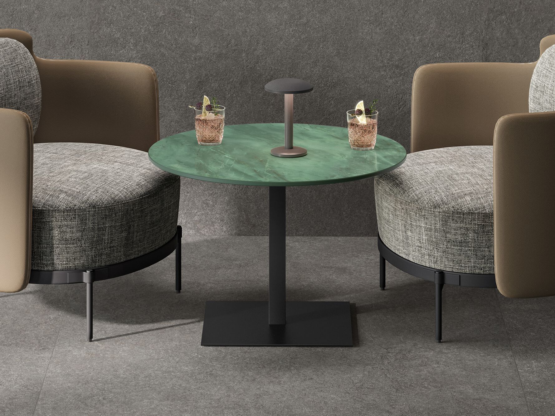 Высокий круглый журнальный столик из керамогранита Atlas Concorde COSMOPOLITAN 45 ARCH-00083750 - Вид №1