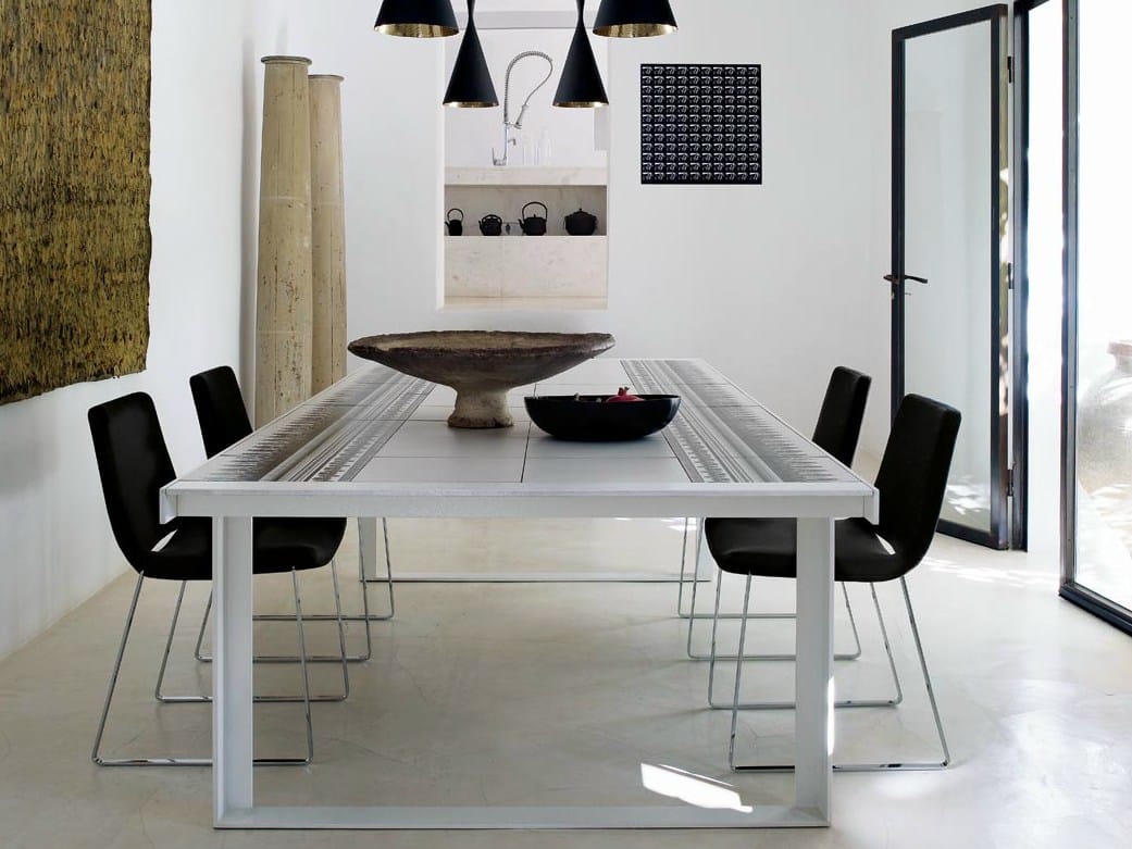 Садовый стол с керамогранитной столешницей B&B Italia Outdoor Canasta ARCH-00141894 - Вид №1