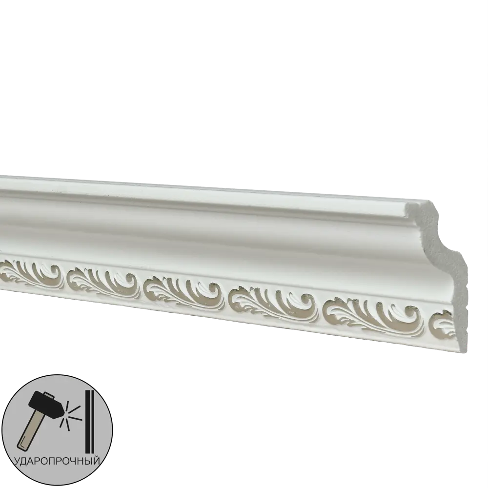 Плинтус потолочный полистирол Decomaster 148B-60 белый 30х45х2000 мм STLM-2184054