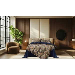 91997012 Комплект постельного белья The eleventh kingdom Egyptian Cotton Oleta сатин евро наволочки 50 x 70- 2 шт цвет синий STLM-1504924