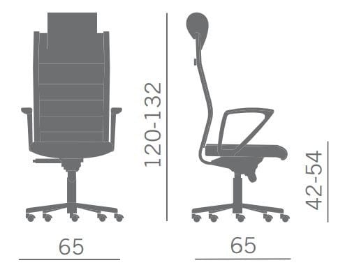 Кожаное офисное кресло с подголовником Kastel Kosmo ARCH-00124995 - Вид №3