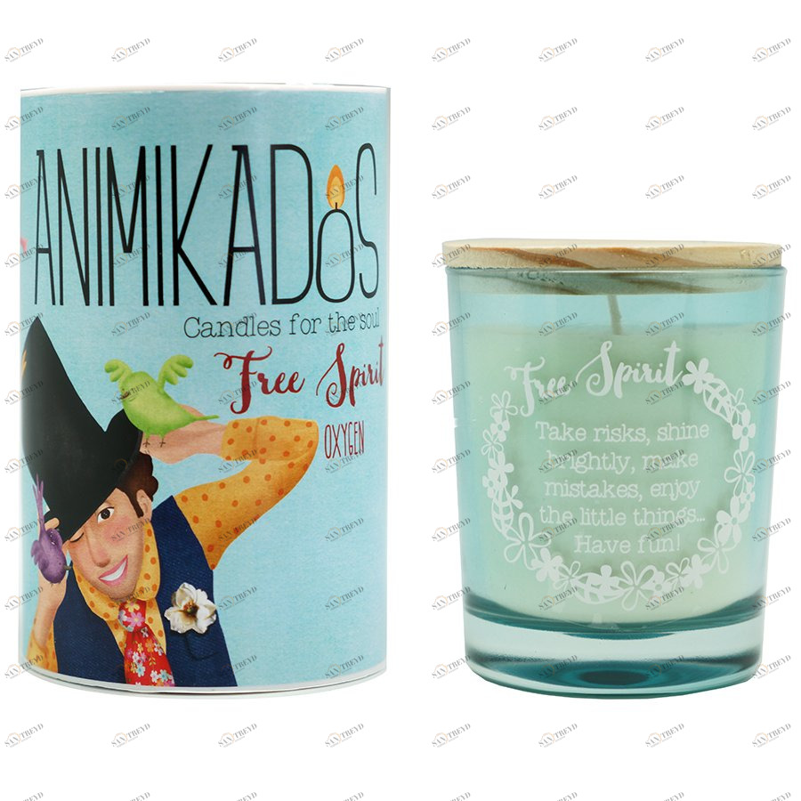 Свеча ароматическая Animikados Free Spirit AMBIENTAIR  00-3894977 Голубой 