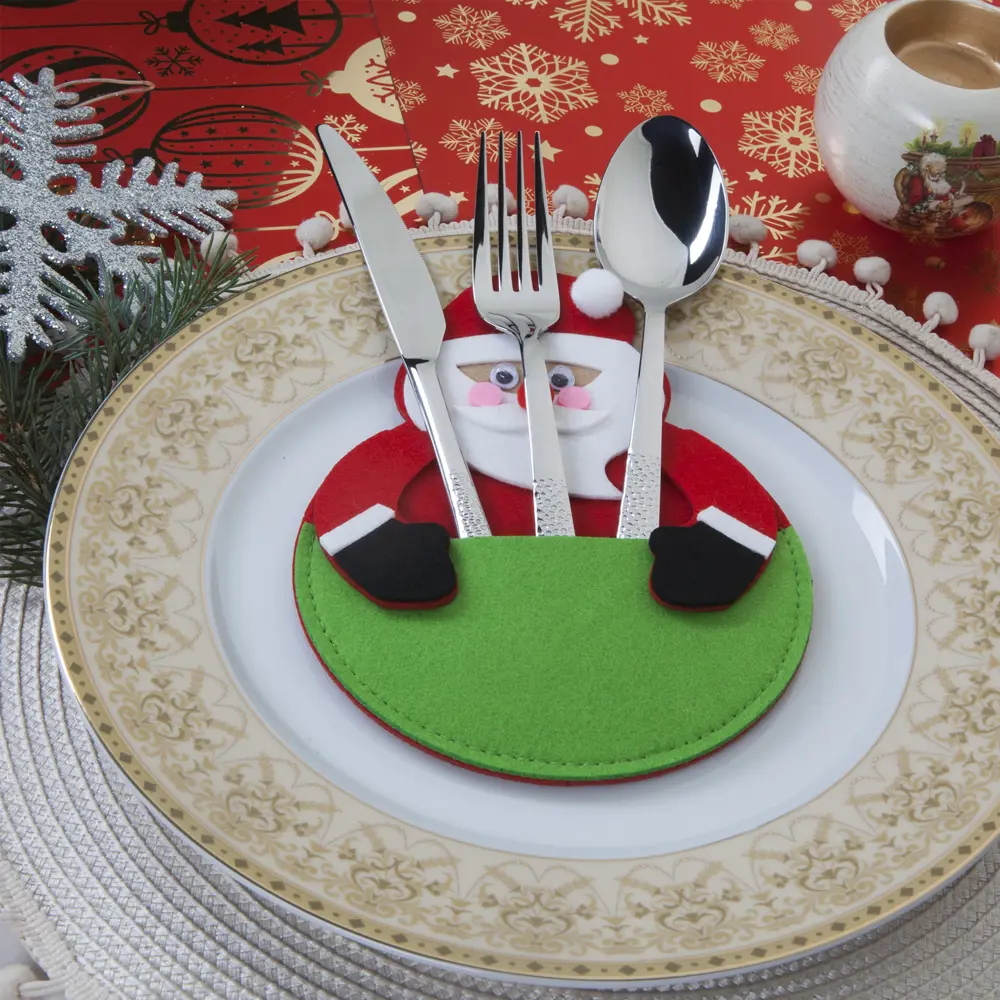 Конверт для столовых приборов Happy Moments Дед Мороз зеленый 84547238 STLM-2210544 REMILING HOUSEHOLD 