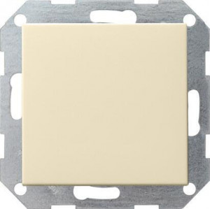Выключатель кнопочный одноклавишный перекрестный Gira System 55 10A 250V кремовый глянцевый 012701