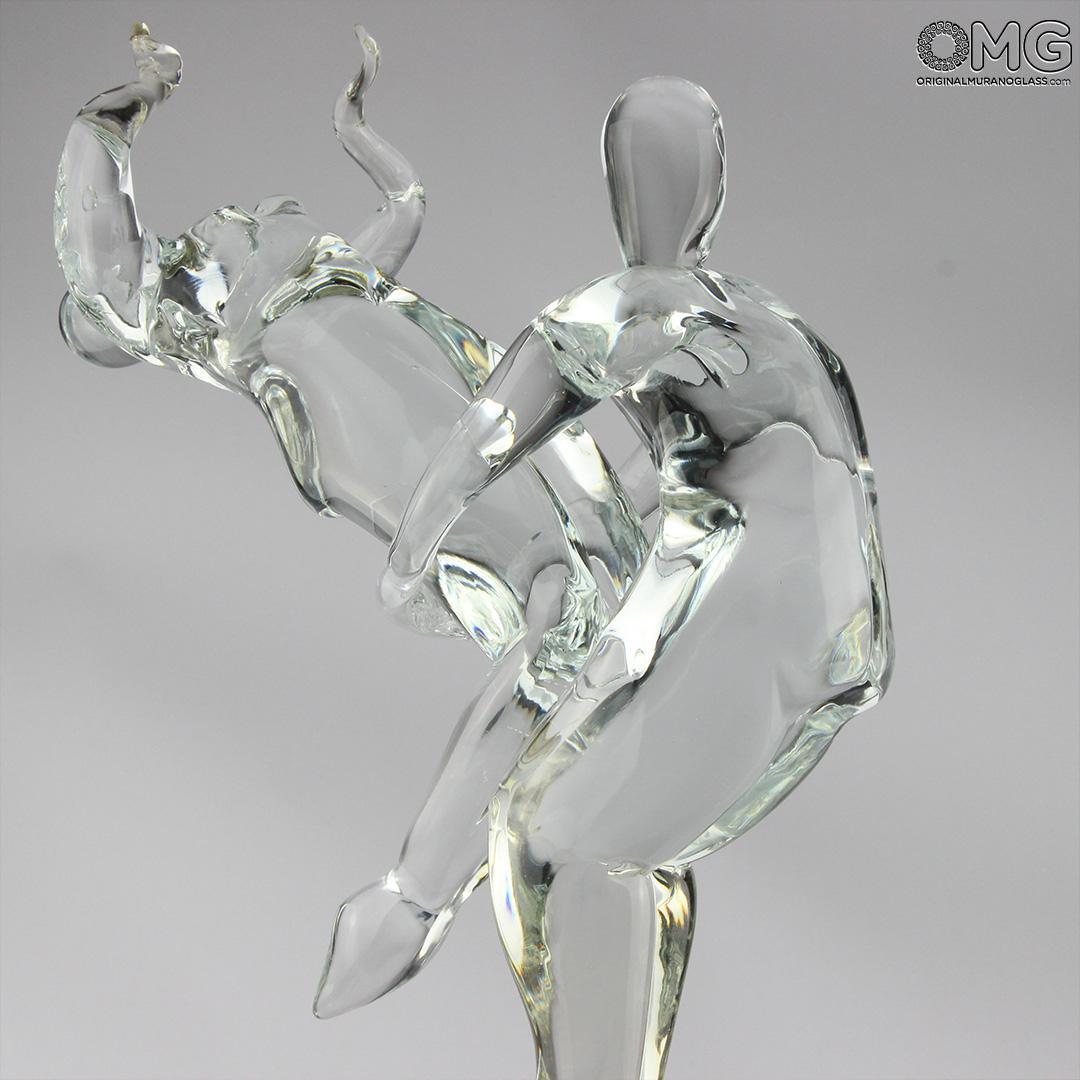 3076 ORIGINALMURANOGLASS Скульптура Влюблённые танцоры - Original Murano Glass OMG 9 см  - Вид №1