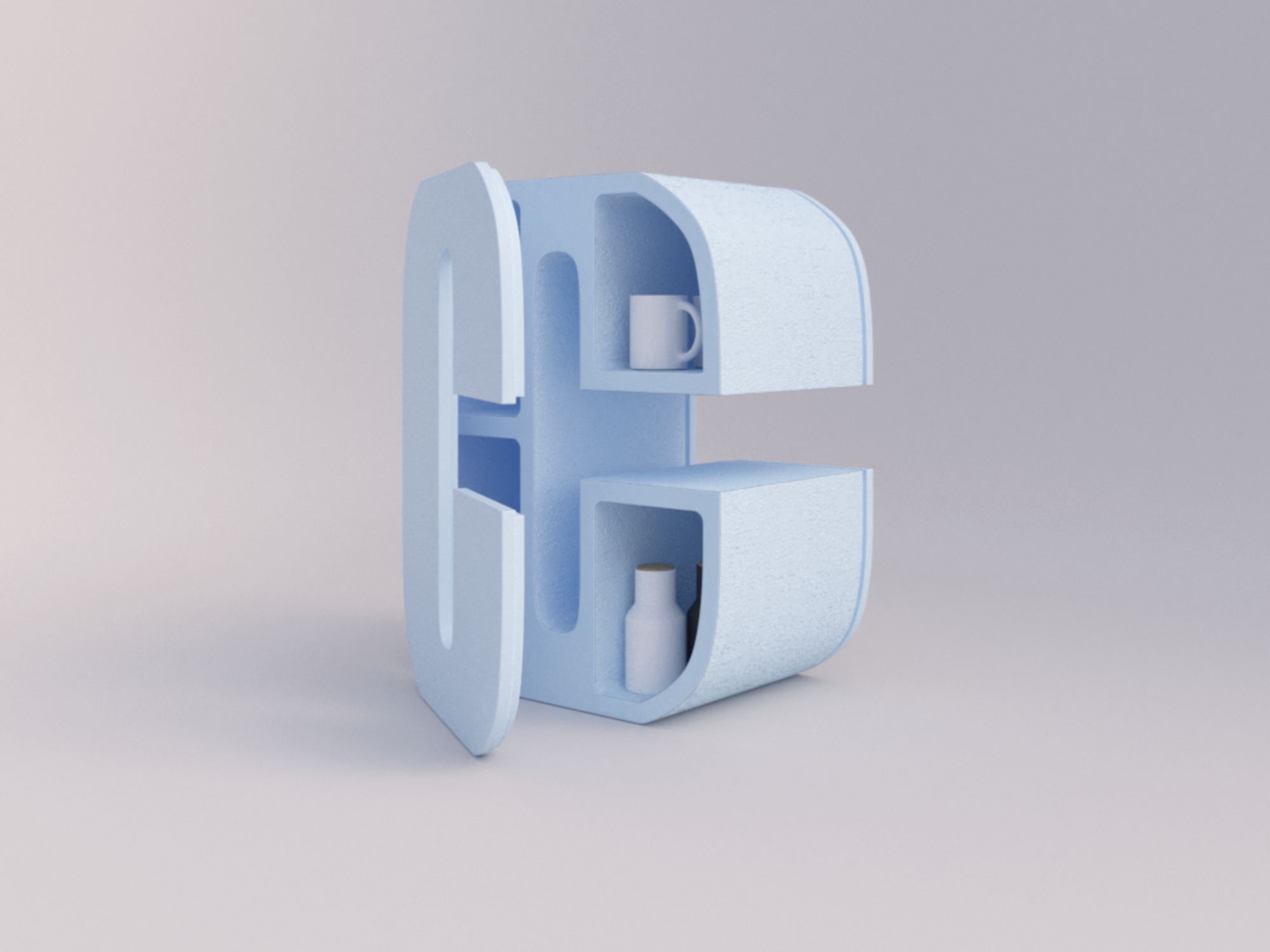 Мебель контейнеры в бетонной конструкции Voltan 555 ARCH-00021949 - Вид №64