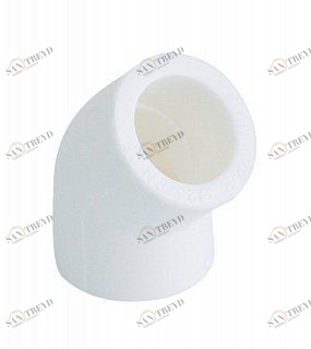 Угольник KALDE 45 D40 полипропиленовый белый 3212ELB400045