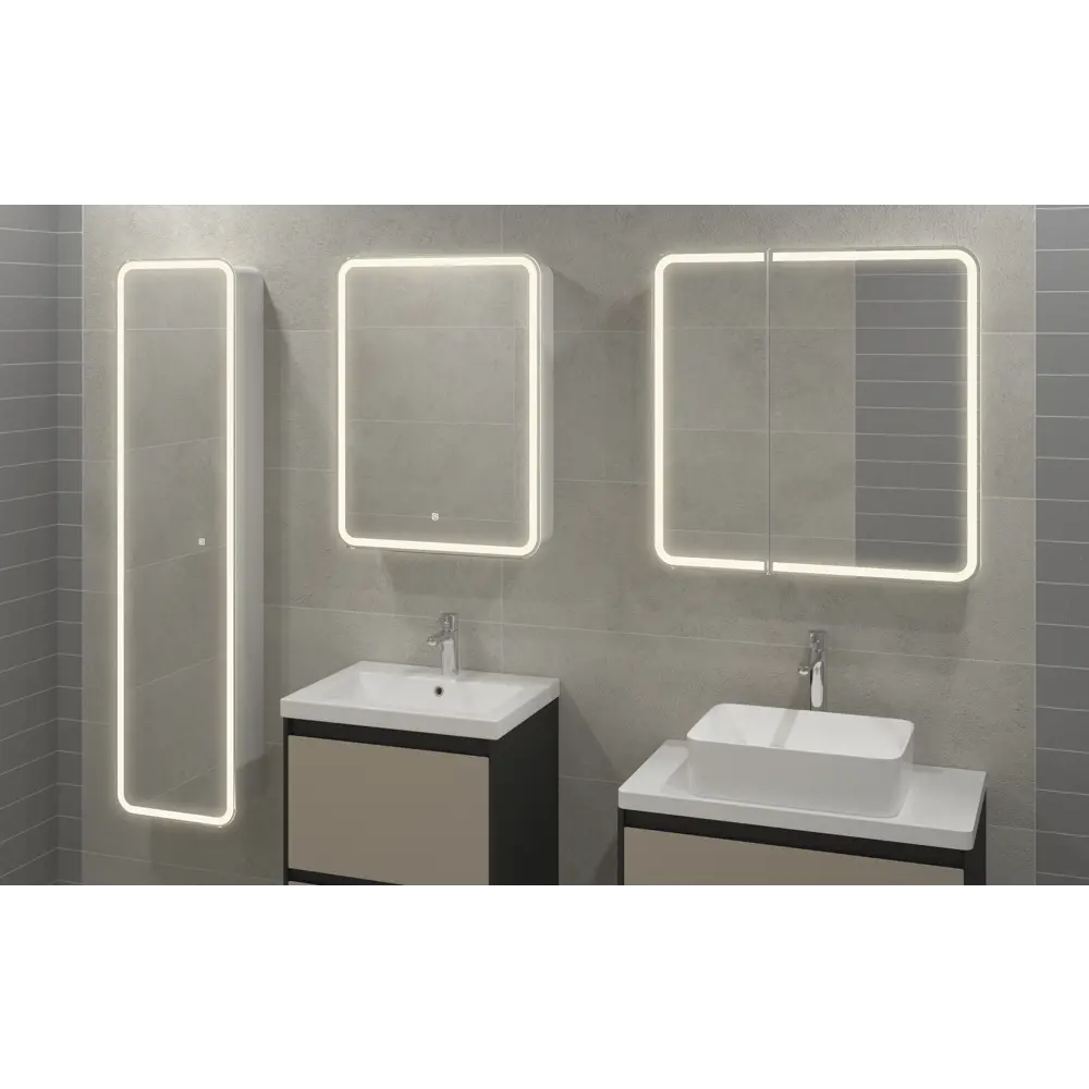 Зеркальный шкаф Santreyd Elmer с LED-подсветкой для ванной 80×80 см 83127327 STLM-0039198 - Вид №11