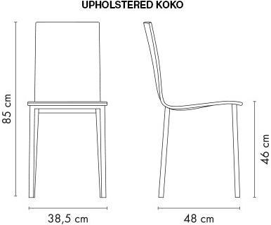 MOBLIBERICA Стул из мягкой ткани Koko sun-id-1358047 - Вид №5