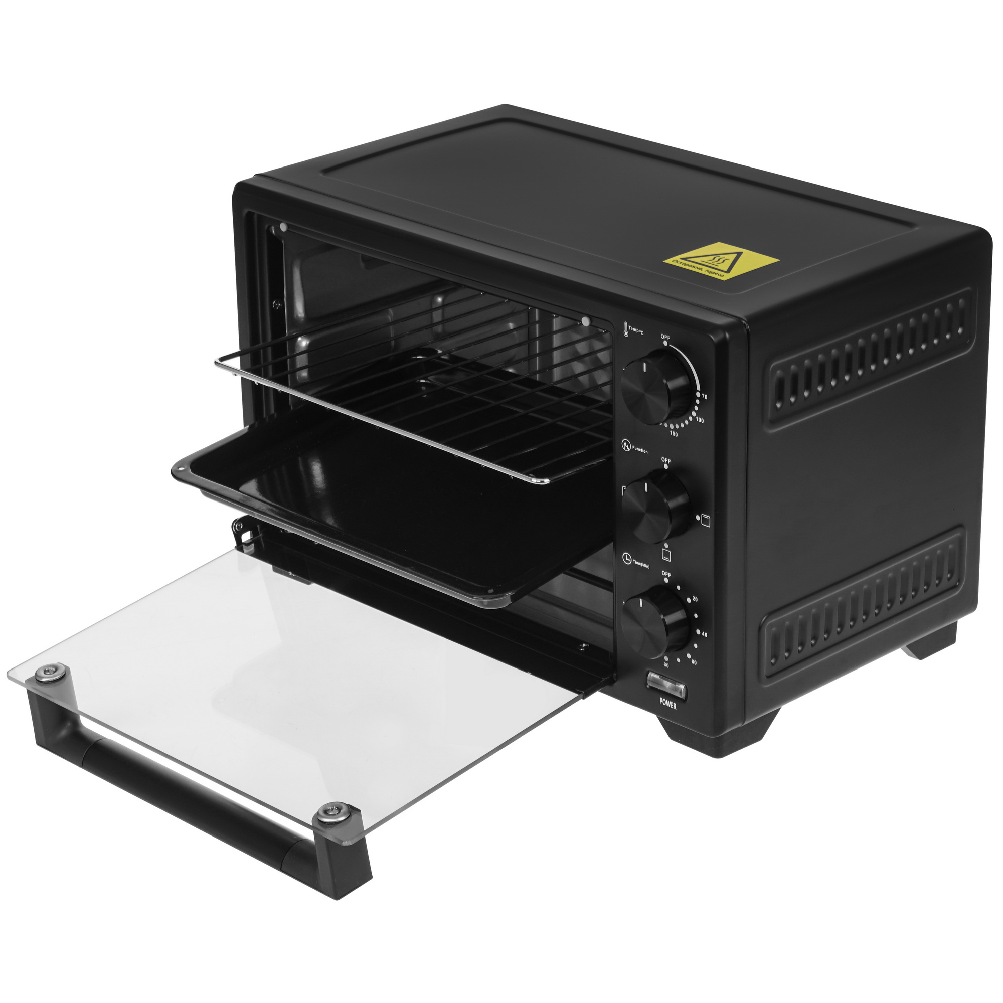 9080959 Мини-печь Kraft KFC-MO 200 HBL черный STDN-0106020 - Вид №4