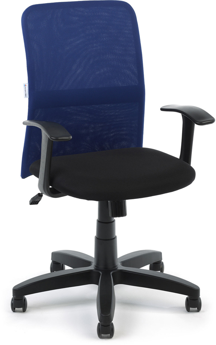 90320320 Офисное кресло Leo B black ткань-сетка черно-синий STLM-0183289 МИРЕЙ ГРУПП