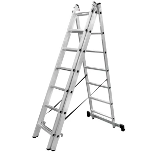 Лестница раскладная выдвижная 3-секционная Standers 3.08 м 7 ступеней