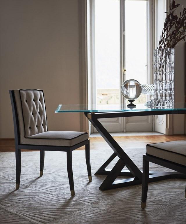 OAK Стул тафтинговый, обитый кожей Milano collection Sc5036 - Вид №3