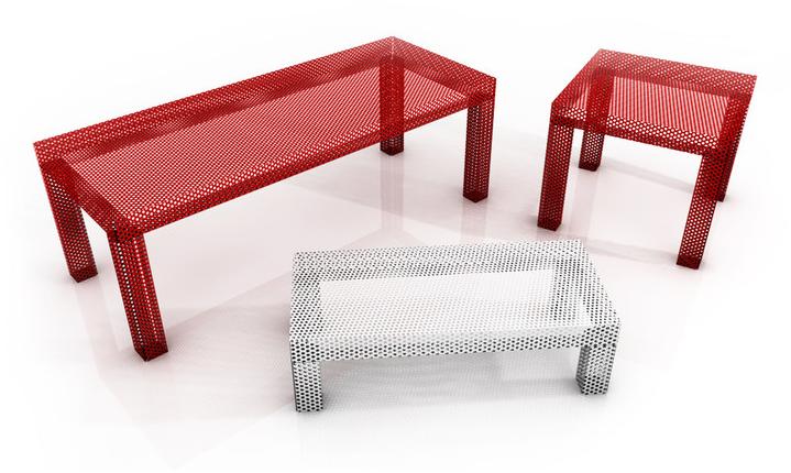 GARDA DESIGN Квадратный стол из листового металла sun-id-1387577 - Вид №1