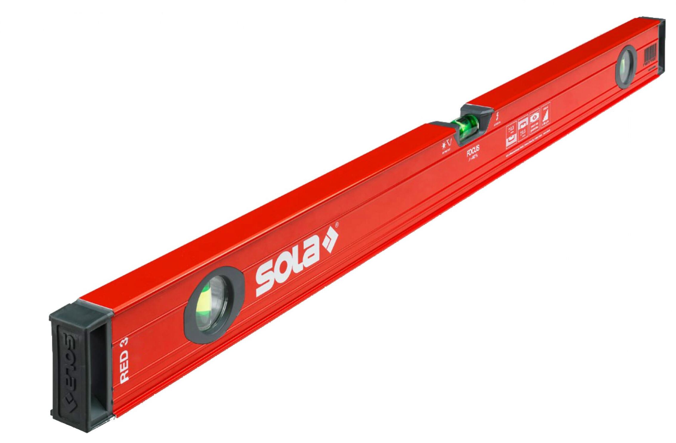 90204233 Уровень 01215101 RED 3 80, 80 см 3 глазка STLM-0131530 SOLA