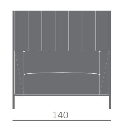 Тканевый диван с высокой спинкой Kastel Kontex ARCH-00025759 - Вид №1