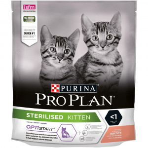 ПР0054755 Корм для котят для стерилизованных, лосось сух. 400 г Pro Plan