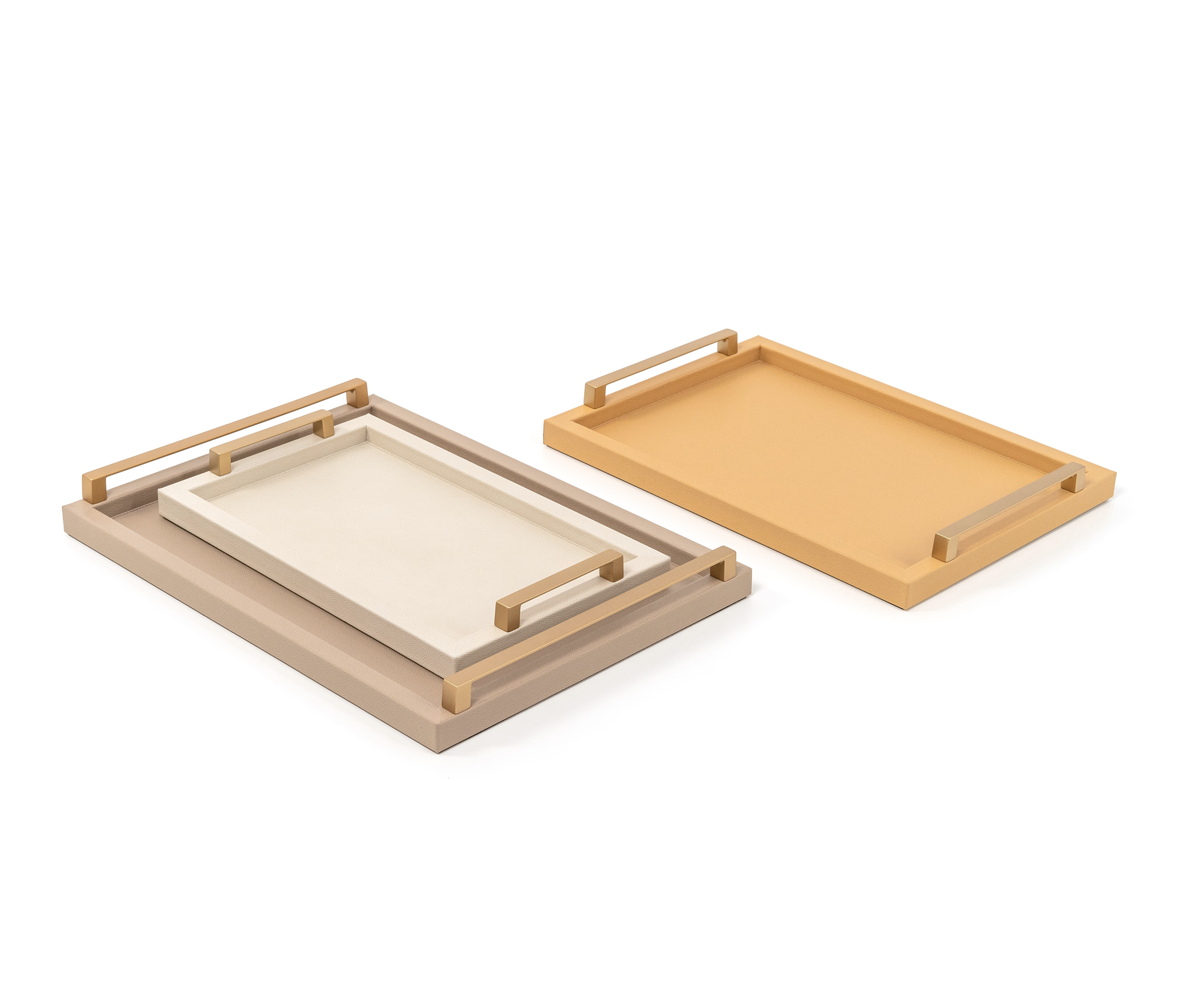 Юпитер Поднос - 50x37 см/металл-хром/тканая кожа_темно-серый Pinetti 00.1316.061.055 - Вид №4