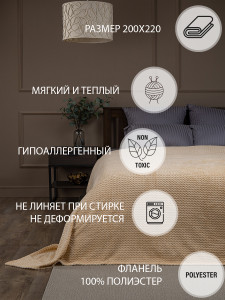 90093295 Плед 200х220 см TF FNJ BE s 2022 Deco STLM-0107600 TEXREPUBLIC