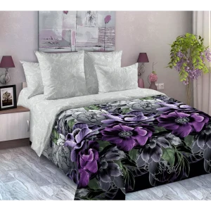 91675905 Комплект постельного белья Home mercury Мелиноя 31373 евро перкаль черный STLM-1038011