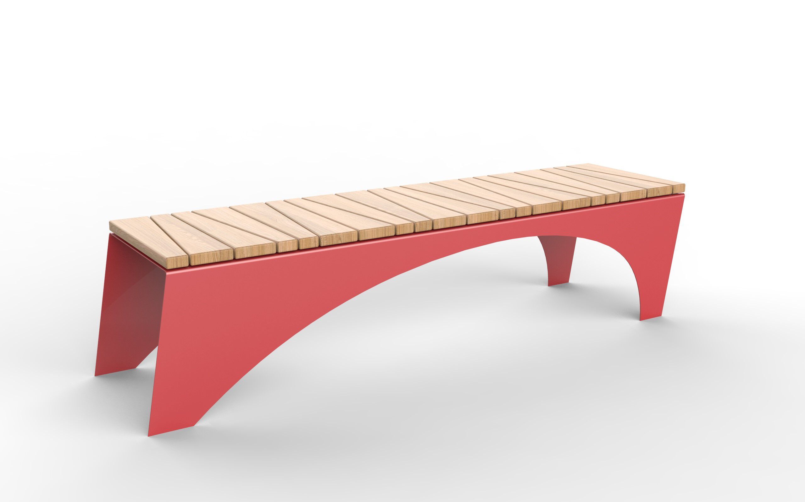 Стальная и деревянная скамья без спинки CITYSì FRISONE ARCH-00035404 - Вид №1