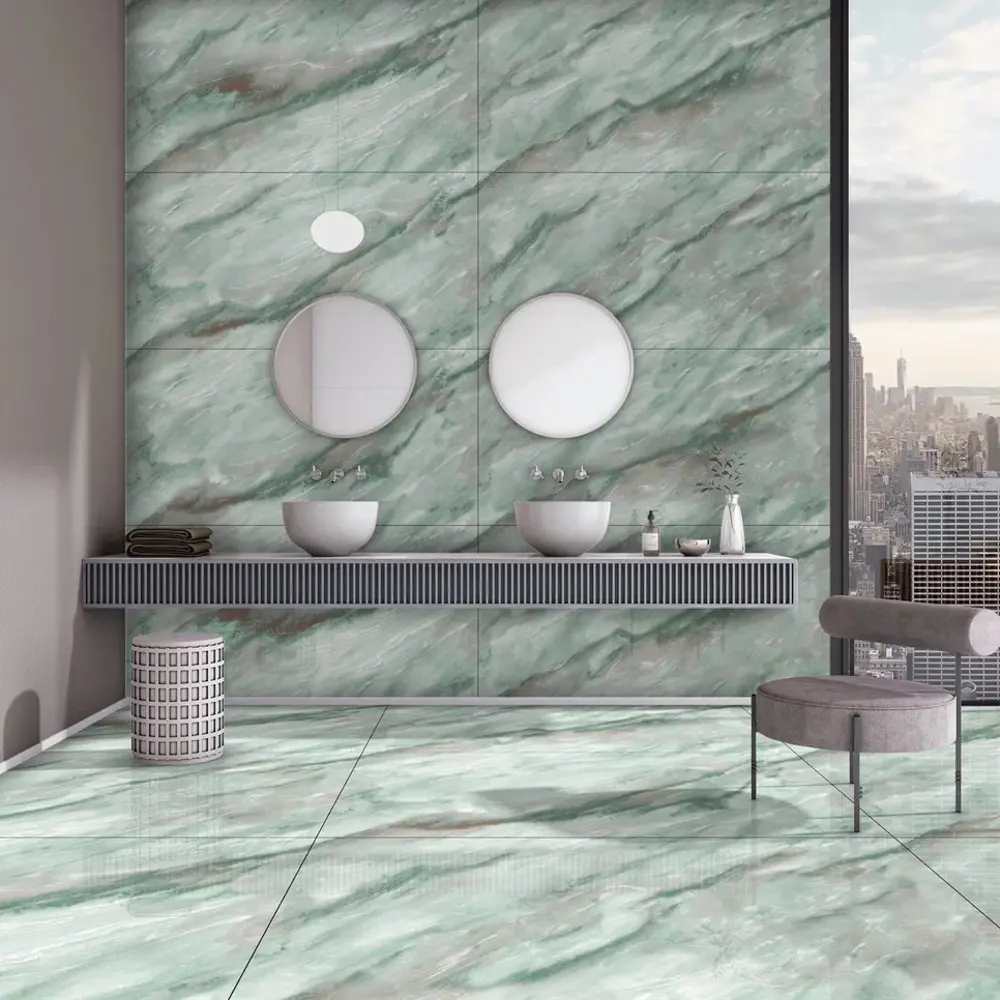 Глазурованный керамогранит End Cleto Green 60x120 см 1.44 м² полированный цвет зеленый Santreyd STLM-2190058