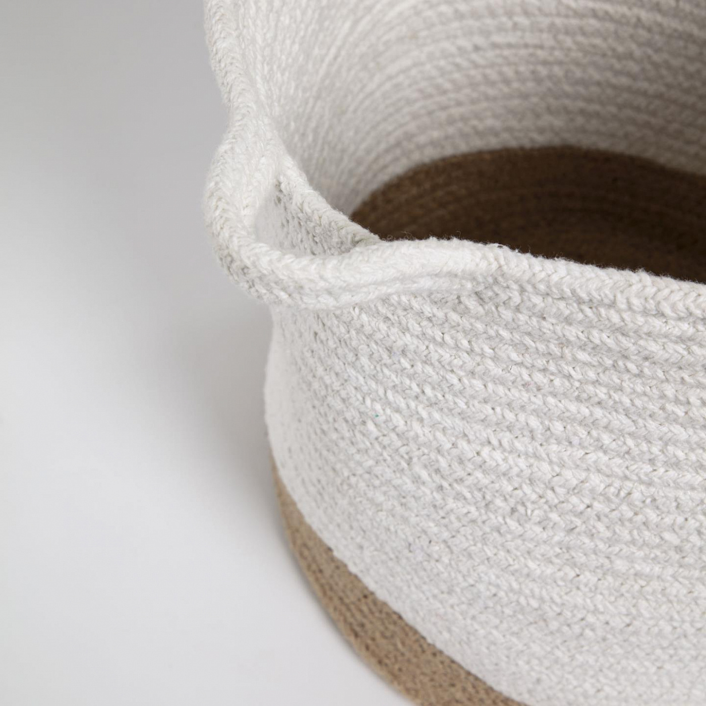 095759 Большая корзина джут-хлопок белая La Forma Telma  - Вид №1