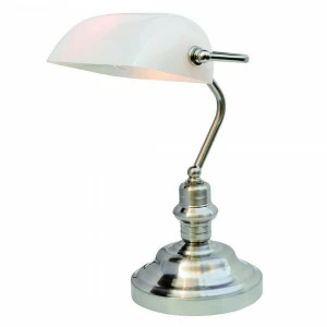 Настольная лампа Arte Lamp Banker A2491LT-1SS ARTE LAMP ПОД СТАРИНУ 080553 Белый;серебро