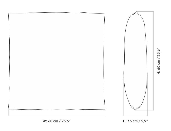 Квадратная однотонная подушка Audo Copenhagen LOSARIA ARCH-00113566 - Вид №19
