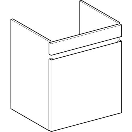 501.905.00.1 Шкафчик для раковины Geberit Renova Plan, с одним выдвижным ящиком и одним внутренним выдвижным ящиком Geberit  - Вид №31