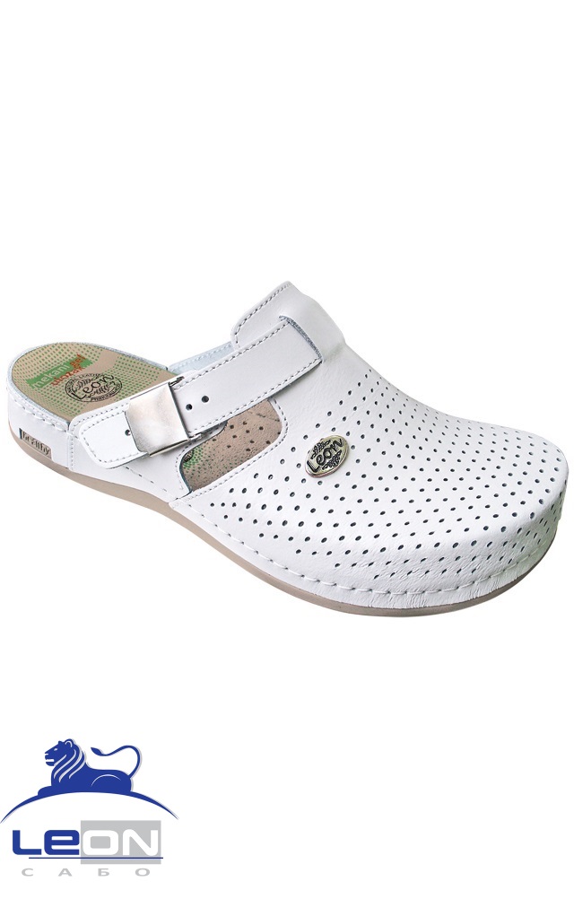 61966 Сабо "Leon" женские белые LEON  Медицинская обувь  размер 36  - Вид №3