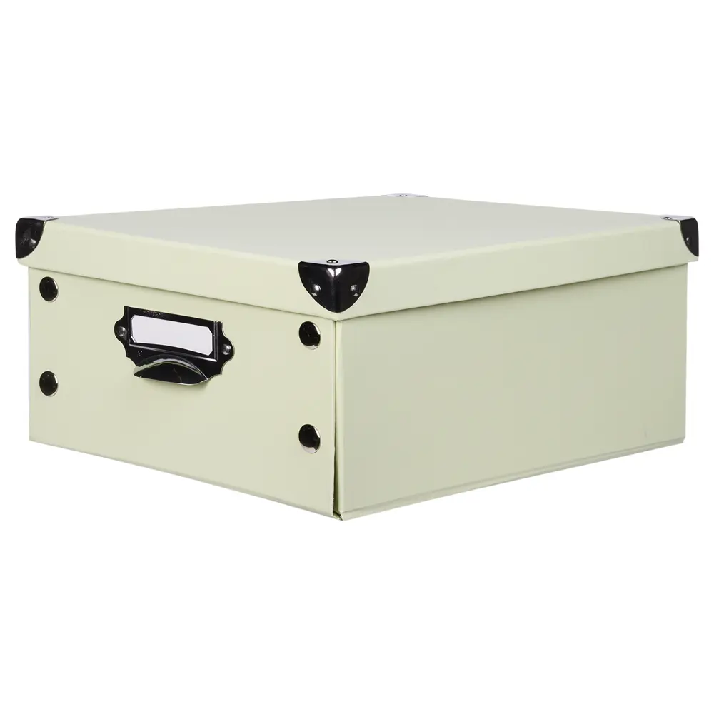 Коробка 34x13.5x24 см, картон цвет зеленый STORIDEA STLM-2180336