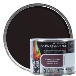 Грунт эмаль по ржавчине 3 в 1 гладкая Dali Special цвет коричневый 0.4 кг