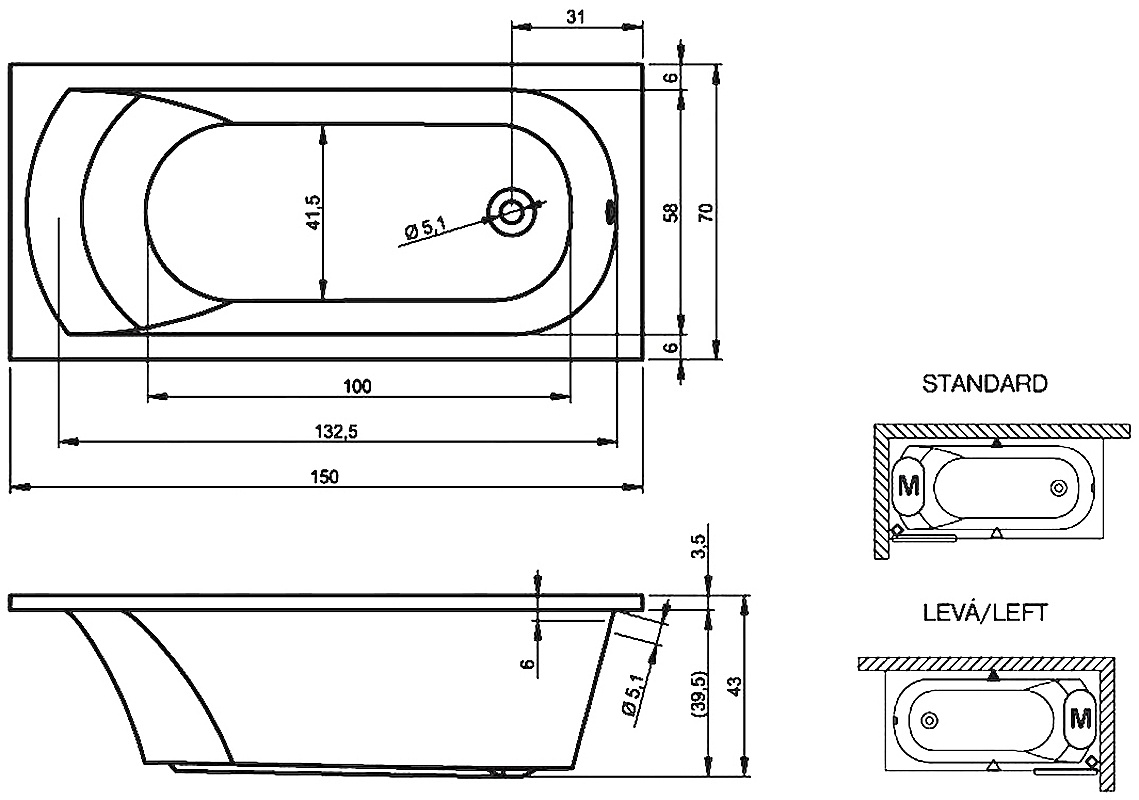 BB5800500000000 Ванна Riho Miami Santreyd - Вид №2