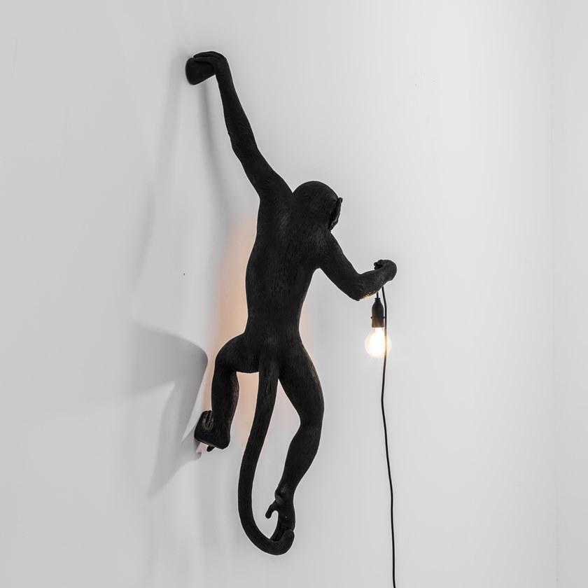 Seletti Настенный светильник из смолы The monkey lamp black sun-id-1477034 - Вид №7