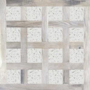 Модульный паркет Da Vinci Модульный паркет с камнем Винсдор Полярная Ночь Дуб Любая на выбор с брашью (Текстурированная) 800х800 мм.