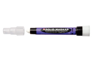 17845420 Маркер Solid на твердой основе, тонкий, белый стержень, 8мм XSCS 50 SAKURA