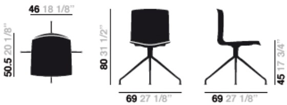 arper Кресло вращающееся на козелке Catifa 46 sun-id-1362917 - Вид №8
