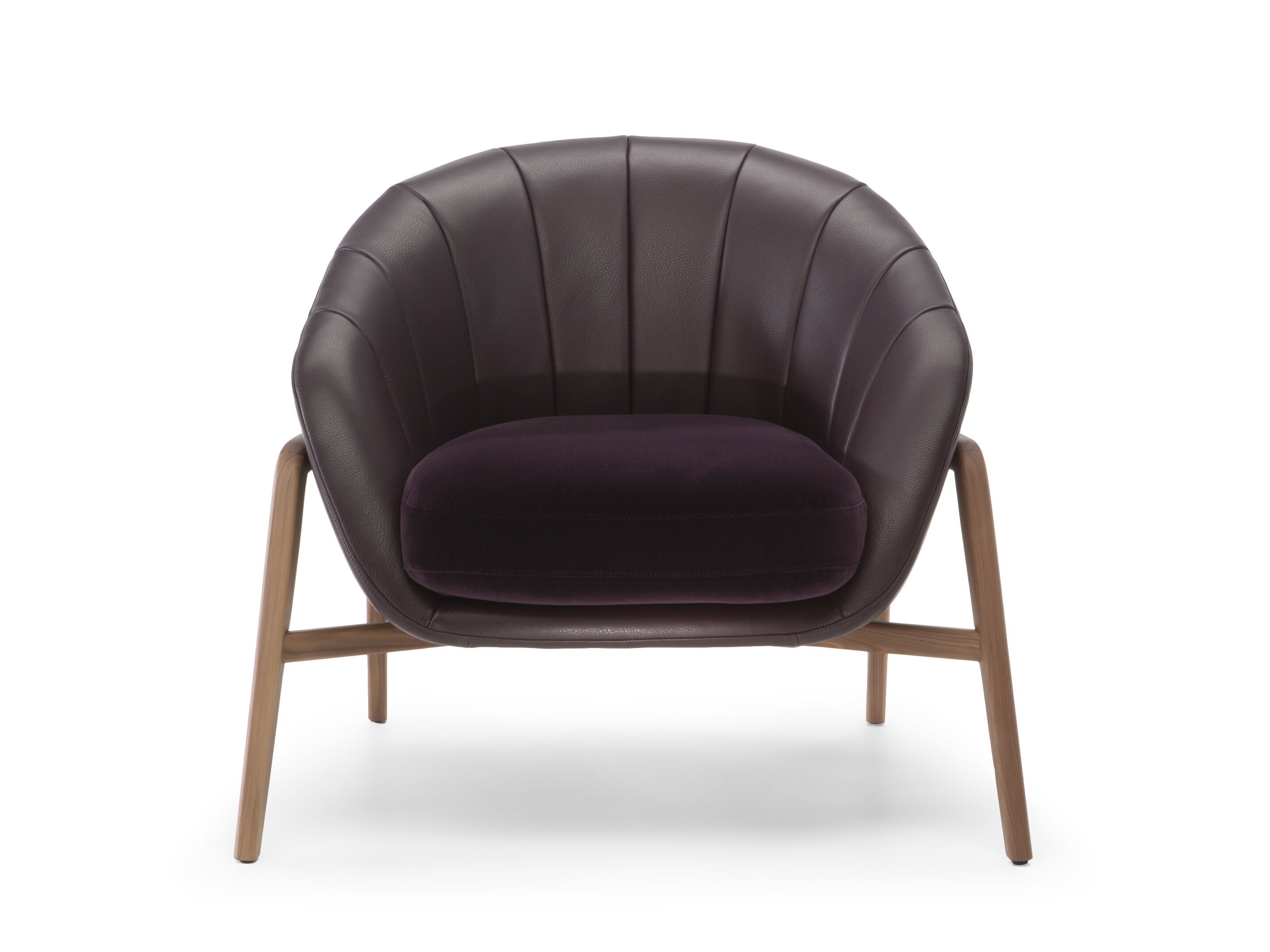 Кресло из ткани и кожи Natuzzi Italia CASSIA ARCH-00002600