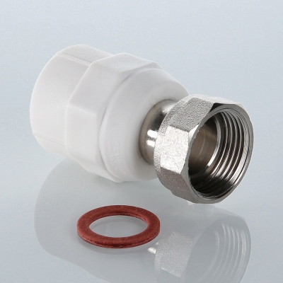 VTp.708.0.02505 Фитинг полипропиленовый с накидной гайкой Valtec 25 мм х 3/4"  - Вид №1