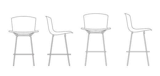 Кожаный стул со спинкой Knoll Bertoia ARCH-00143935 - Вид №2