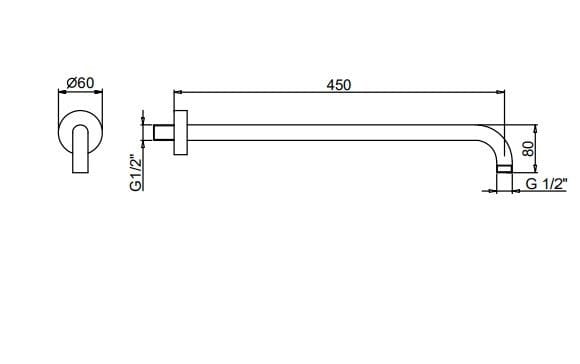 Душевая головка с настенным душем Fantini Rubinetti Fontane Bianche / Salvatori + Fantini ARCH-00025470 - Вид №2