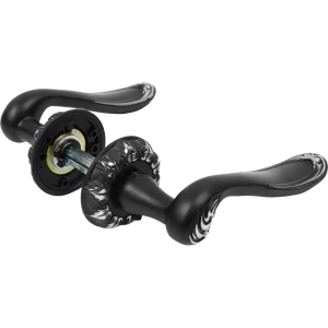 Ручка дверная на розетке Reinz Глория, цвет черный хром