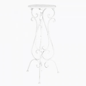 Кофейный столик круглый белый 27 см "Амбуаз" BYOBJECT ПЛЕТЕНИЕ 030051 Белый