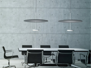 Ткань акустическая светодиодная подвесная лампа