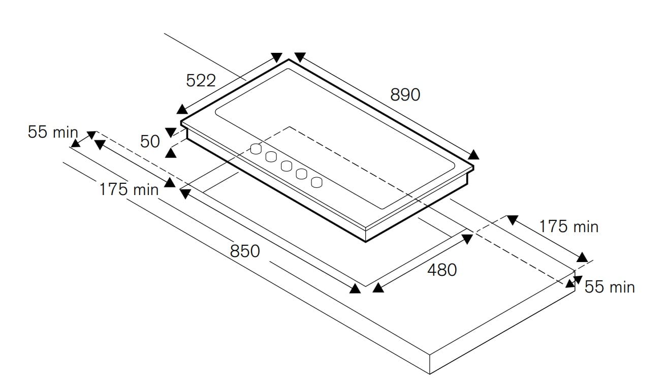 Встраиваемая газовая плита из нержавеющей стали Bertazzoni Professional ARCH-00075646 - Вид №2