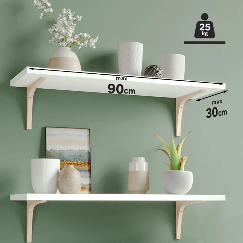 Кронштейн Spaceo 15x25 см нагрузка до 25 кг цвет дерево 2 шт 85002136 STLM-2151637 - Вид №1