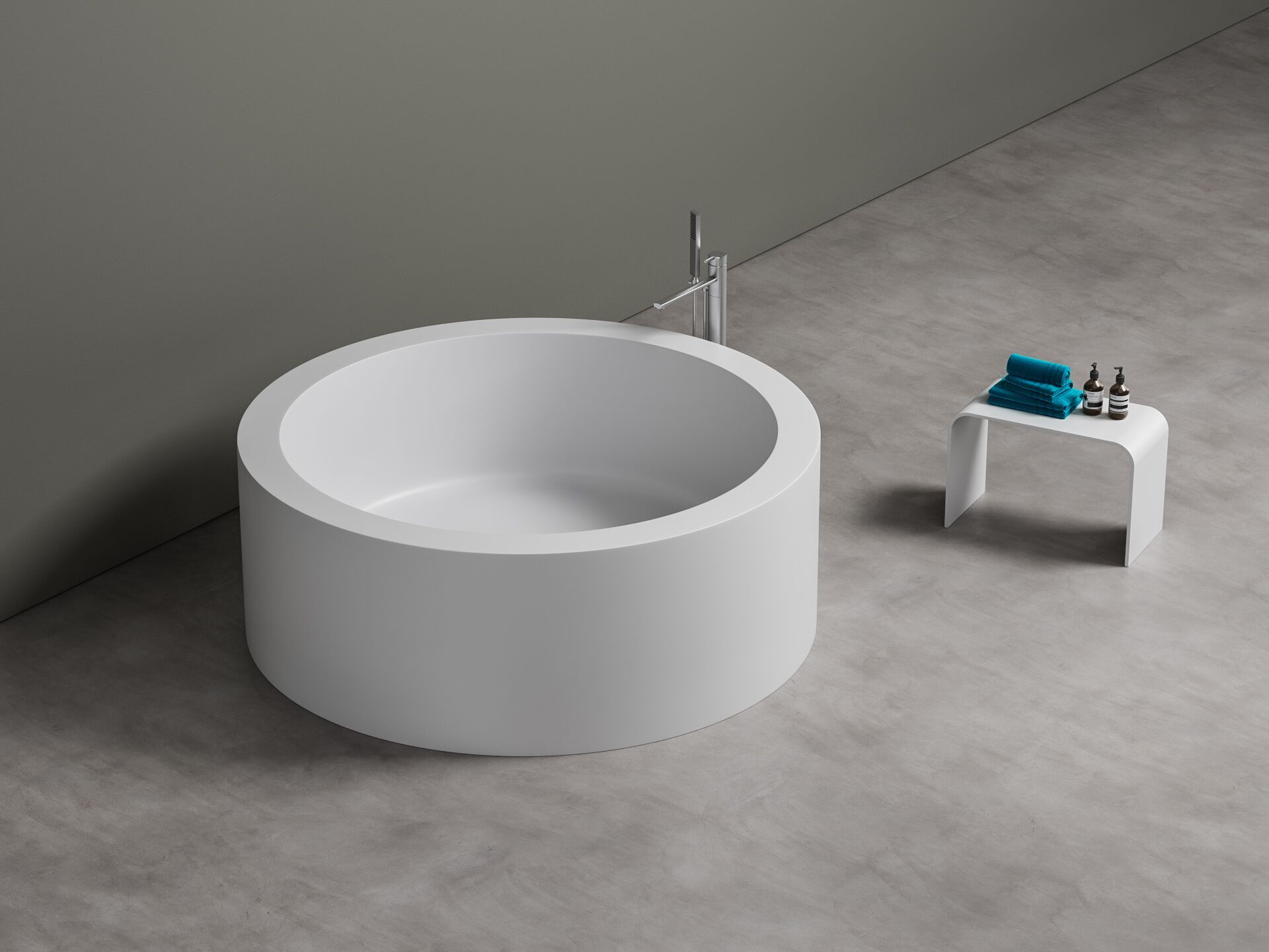 Круглая ванна в центре комнаты Corian® Acquapazza Corian ® elements ARCH-00067980 - Вид №1